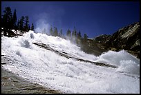 Turbulent waters of Waterwheel Falls in early summer. Yosemite National Park, California, USA. (color)