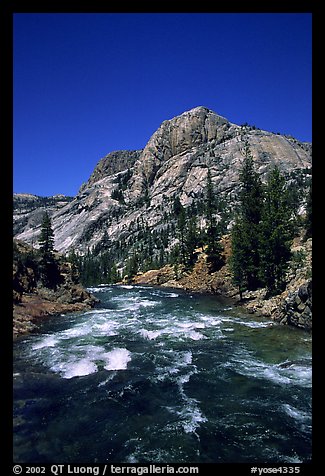 Tuolumne river on its way to the Canyon of the Tuolumne. Yosemite National Park (color)
