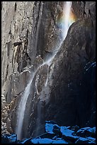 Lower Yosemite Falls in winter. Yosemite National Park, California, USA. (color)