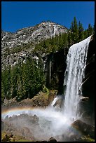 Vernal Fall with rainbow. Yosemite National Park, California, USA.