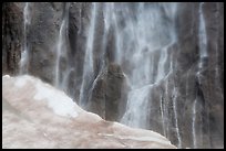 Neve at the base of Ribbon Falls. Yosemite National Park ( color)