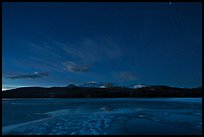 Snow-covered Twolumne Meadows by night. Yosemite National Park, California, USA. (color)