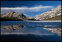 Spring thaw, Tenaya Lake. Yosemite National Park, California, USA. (color)