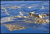 Mountain reflected in ice-covered waters. Yosemite National Park, California, USA.