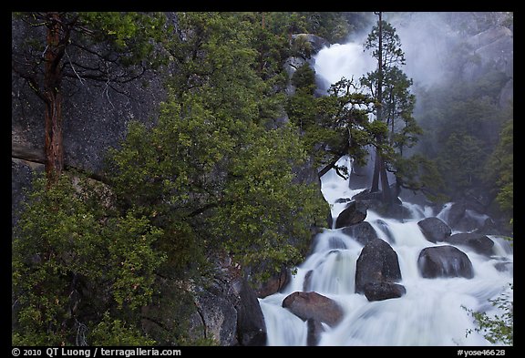 Cascade Creek in the spring. Yosemite National Park (color)