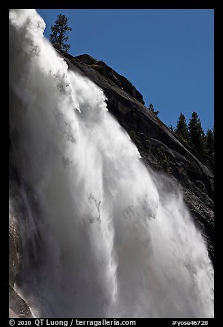 Backlit Nevada Fall. Yosemite National Park (color)