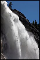 Backlit Nevada Fall. Yosemite National Park, California, USA.