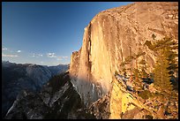 Tenaya Canyon and face of Half-Dome at sunset. Yosemite National Park, California, USA.