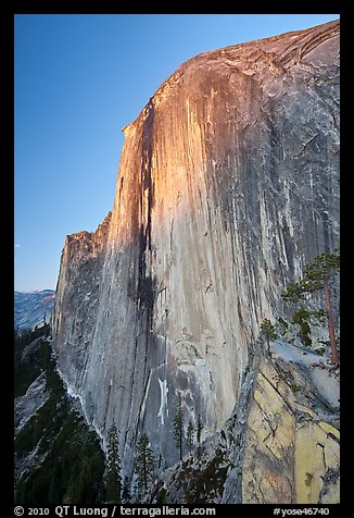 Last light on North-West face of Half-Dome. Yosemite National Park (color)