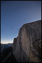 Face of Half-Dome by night. Yosemite National Park, California, USA. (color)