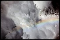 Falling water and rainbow, Nevada Falls. Yosemite National Park, California, USA. (color)