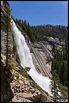 Nevada Falls and cliff. Yosemite National Park, California, USA.