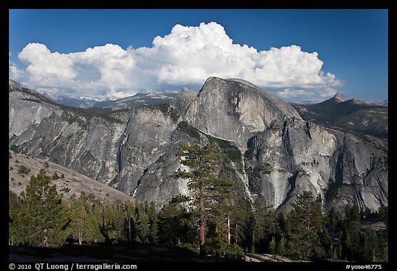 Half-Dome and cloud. Yosemite National Park, California, USA.