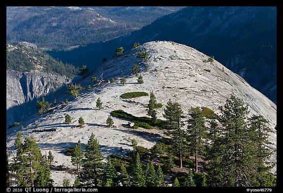 Granite exfoliation North Dome. Yosemite National Park (color)