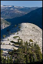 Smooth and rounded North Dome. Yosemite National Park, California, USA.