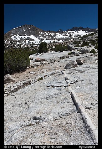 Slabs and Lyell Peak in distance. Yosemite National Park, California, USA.