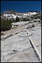 Slabs and Lyell Peak in distance. Yosemite National Park, California, USA.