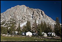 Tents of Sierra High camp, Vogelsang. Yosemite National Park, California, USA.