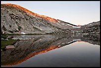 Last light on Fletcher Peak above Vogelsang Lake. Yosemite National Park ( color)