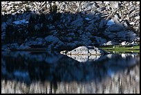 Rock and shadow, Vogelsang Lake. Yosemite National Park, California, USA.