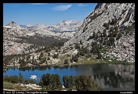 Choo-choo ridge, Vogelsang Lake, and Fletcher Peak buttress. Yosemite National Park, California, USA.