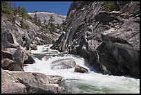 Gorge, Upper Merced River Canyon. Yosemite National Park, California, USA. (color)