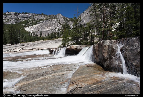 Cascade, Upper Merced River Canyon. Yosemite National Park (color)