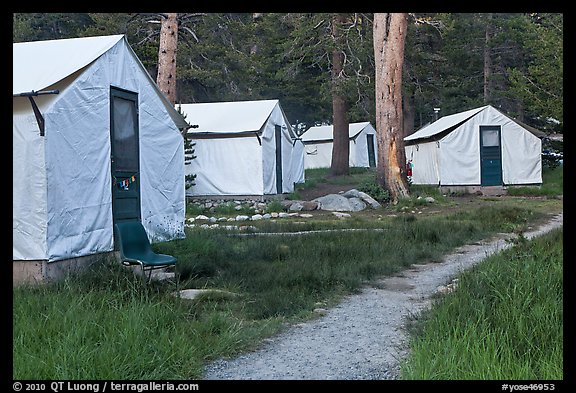 Tuolumne Lodge tents. Yosemite National Park, California, USA.