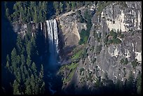 Vernal Fall from above, late afternoon. Yosemite National Park, California, USA.