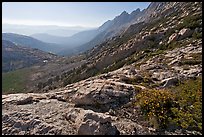 McCabe Creek from McCabe Pass, late afternoon. Yosemite National Park, California, USA. (color)