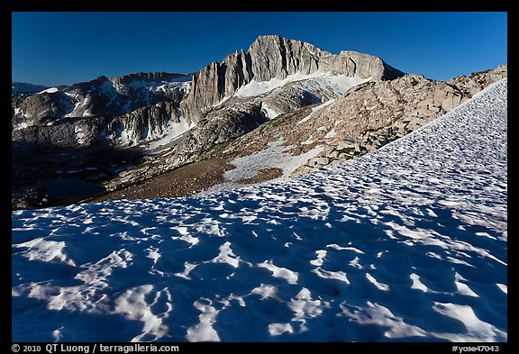 Snow field and North Peak, morning. Yosemite National Park (color)
