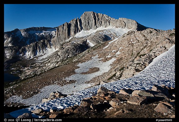 North Peak seen from McCabe Pass. Yosemite National Park (color)