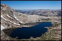 Upper McCabe Lake from above. Yosemite National Park, California, USA.