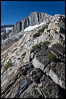 Sierra Nevada Crest Ridge leading to  North Peak. Yosemite National Park ( color)