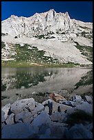 Craggy Peak and Sierra lake. Yosemite National Park ( color)