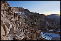 East amphitheater of Mount Conness at dawn. Yosemite National Park, California, USA.