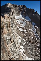 Cliffs, Mount Conness, morning. Yosemite National Park, California, USA.