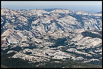 Sculpture granited formations in the distance. Yosemite National Park, California, USA.