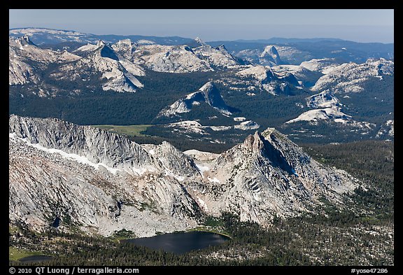 Young Lakes, Tuolumne Meadow, and Half-Dome in the distance. Yosemite National Park, California, USA.