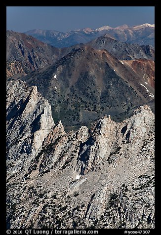 Shepherd Crest and distant mountains. Yosemite National Park (color)