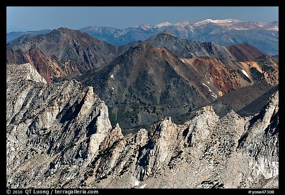 Shepherd Crest seen from Mount Conness. Yosemite National Park (color)