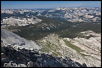 West ridge of Mount Conness and Alkali Creek. Yosemite National Park, California, USA. (color)