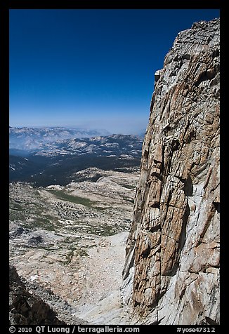 Steep rock face of Mount Conness. Yosemite National Park, California, USA.