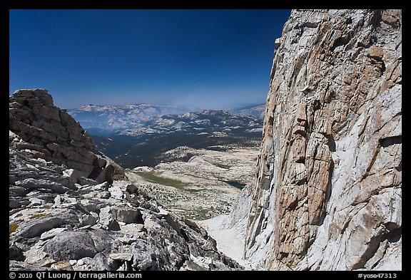 Notch below Mount Conness summit. Yosemite National Park, California, USA.