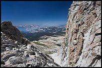 Notch below Mount Conness summit. Yosemite National Park, California, USA.