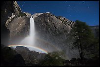 Double moonbow, Yosemite Falls. Yosemite National Park ( color)