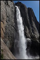 Upper Yosemite Falls, morning. Yosemite National Park, California, USA. (color)