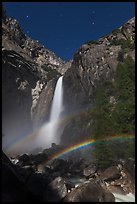 Space rainbow, Lower Yosemite Fall. Yosemite National Park, California, USA.