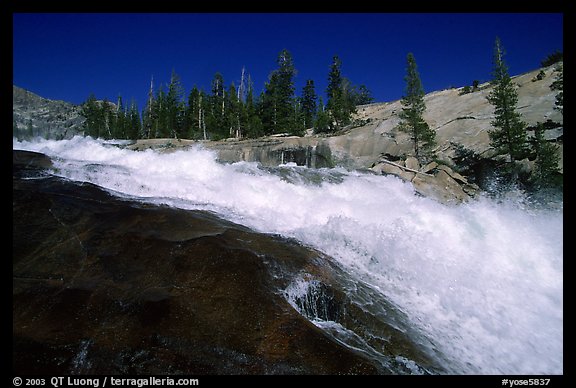 Le Conte falls of the Tuolumne River. Yosemite National Park (color)