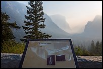 Discovery View interpretive sign. Yosemite National Park, California, USA.